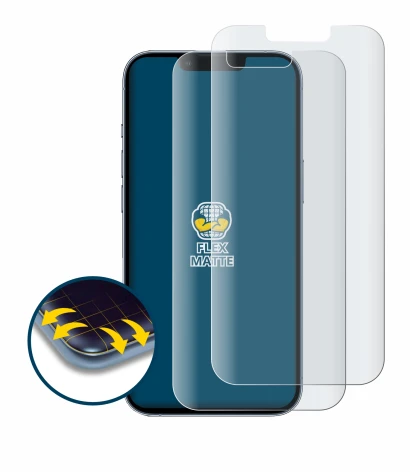 Image of the device Apple iPhone 13 Pro with a wide variety of screen protectors.