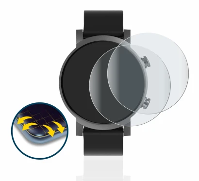 Image of the device Mobvoi Ticwatch E3 with a wide variety of screen protectors.