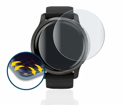 Image of the device Garmin Venu 2 with a wide variety of screen protectors.
