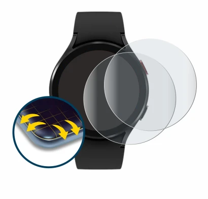 Image of the device Samsung Galaxy Watch 4 (44mm) with a wide variety of screen protectors.