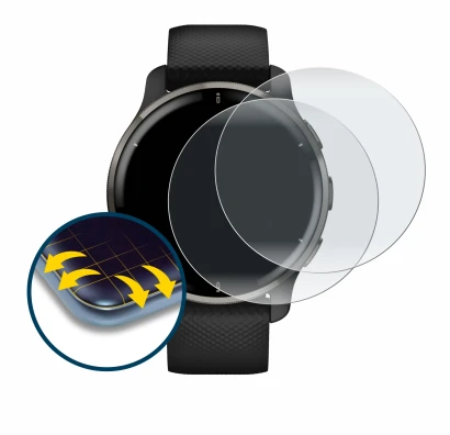 Image of the device Garmin Venu 2 Plus with a wide variety of screen protectors.