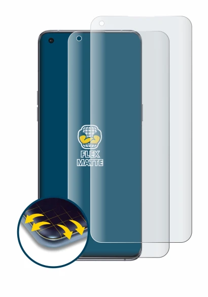 Image of the device Oppo Find X5 Pro with a wide variety of screen protectors.
