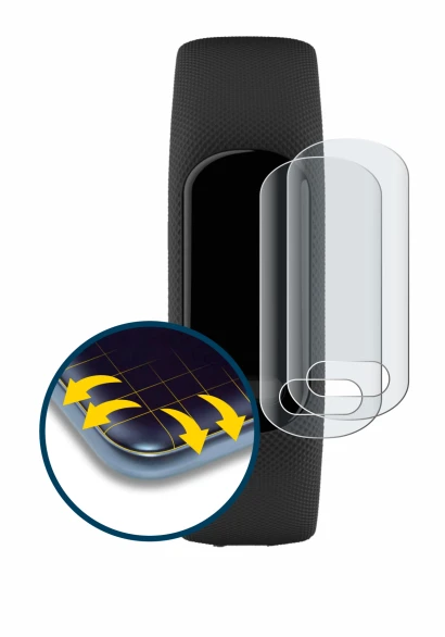 Image of the device Garmin Vivosmart 5 with a wide variety of screen protectors.