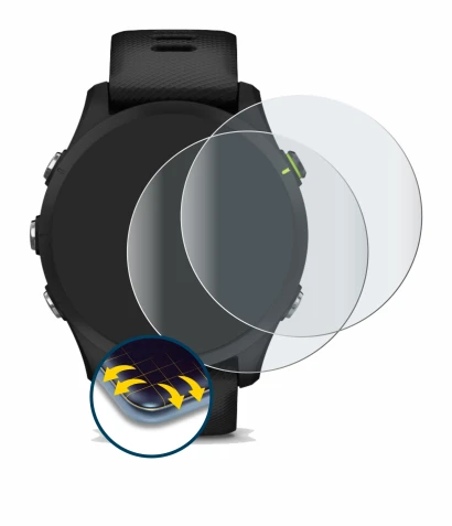 Image of the device Garmin Forerunner 255 with a wide variety of screen protectors.