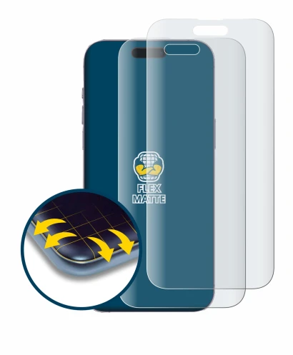 Image of the device Apple iPhone 14 Pro Max with a wide variety of screen protectors.