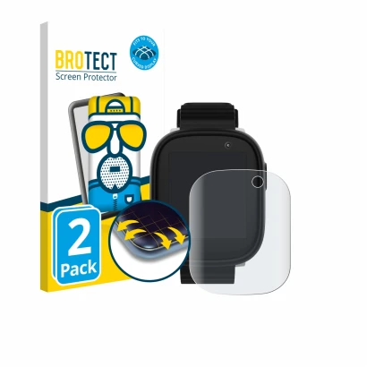 Front side of a product packaging with the brand logo BROTECT. Next to it is the device Xplora X6 Play 2022 (1st generation) s