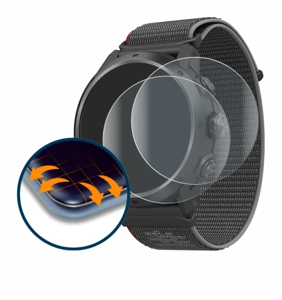 Image of the device Coros Apex 2 Pro with a wide variety of screen protectors.