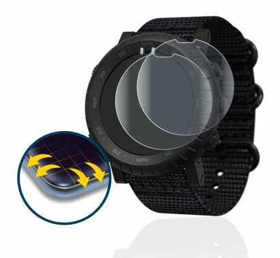 Image of the device Suunto Core Alpha with a wide variety of screen protectors.
