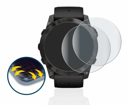 Image of the device Garmin Epix Pro (Gen 2) (51 mm) with a wide variety of screen protectors.