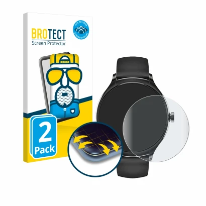 Front side of a product packaging with the brand logo BROTECT. Next to it is the device Pireware Harmony 4 shown with the corr