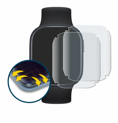 Image of the device Honor Watch 4 with a wide variety of screen protectors.