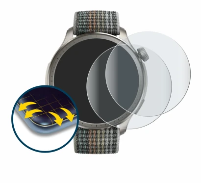 Image of the device Huami Amazfit Balance with a wide variety of screen protectors.