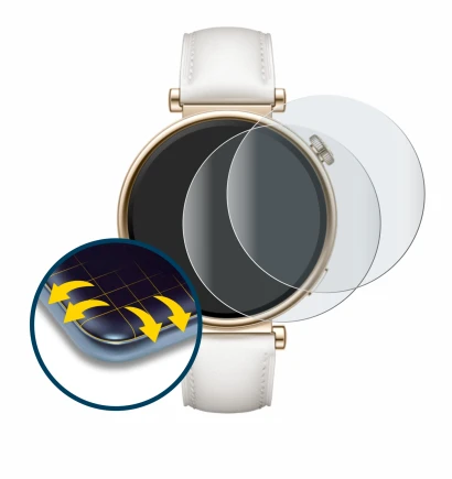 Image of the device Huawei Watch GT 4 (41mm) with a wide variety of screen protectors.