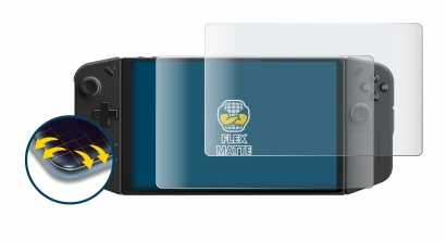 Image of the device Lenovo Legion Go with a wide variety of screen protectors.