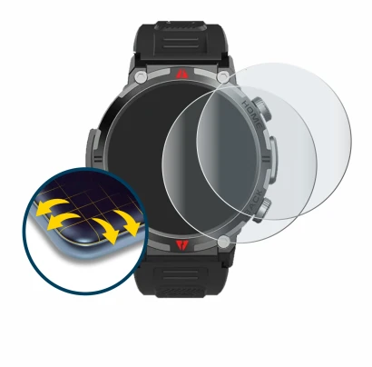 Image of the device IFMDA S100 1.45" with a wide variety of screen protectors.