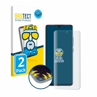 Front side of a product packaging with the brand logo BROTECT. Next to it is the device Honor Magic 6 Lite shown with the corr