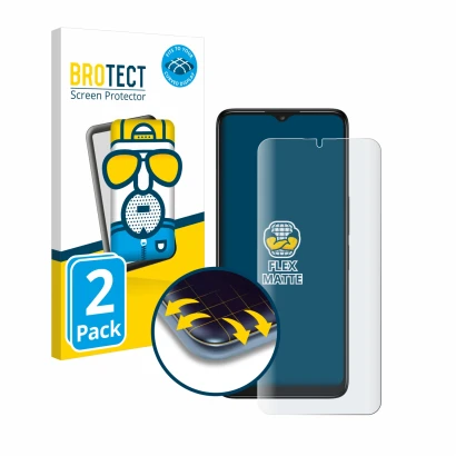 Front side of a product packaging with the brand logo BROTECT. Next to it is the device TCL 40 R 5G shown with the correspondi