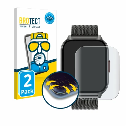 Front side of a product packaging with the brand logo BROTECT. Next to it is the device Popglory P95 2" shown with the corresp
