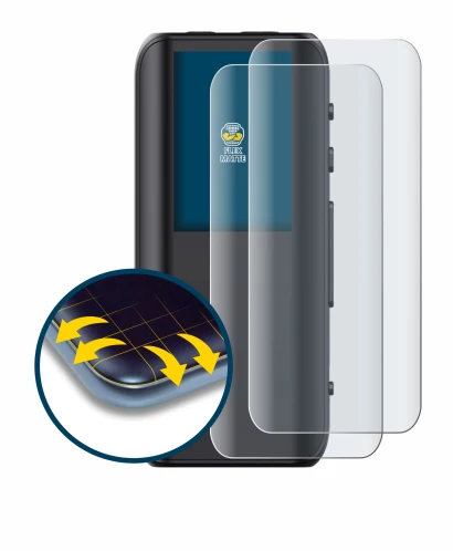 Image of the device FiiO BTR15 with a wide variety of screen protectors.