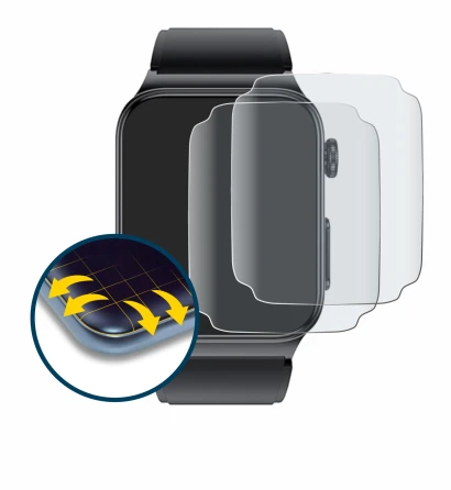 Image of the device andoer Smartwatch 1.85" with a wide variety of screen protectors.