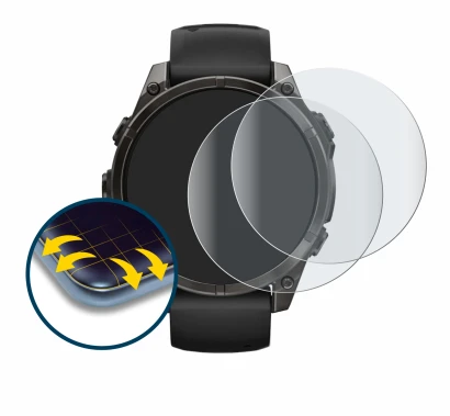 Image of the device Garmin Fenix 8 AMOLED (47 mm) with a wide variety of screen protectors.