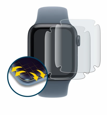 Image of the device Apple Watch SE 3 (40 mm) with a wide variety of screen protectors.
