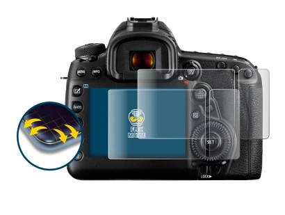 Image of the device Canon EOS 5D Mark IV (Display + top plate display) with a wide variety of screen protectors.