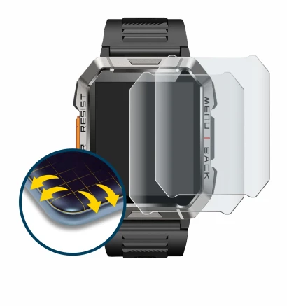 Image of the device Baolubao W60 with a wide variety of screen protectors.