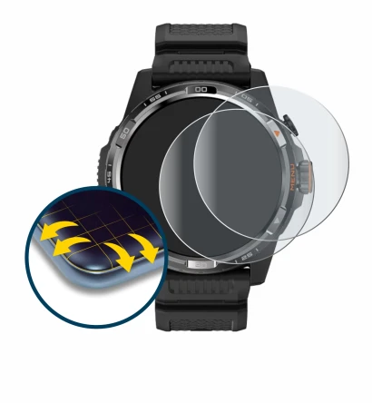 Image of the device Mobvoi Ticwatch Atlas with a wide variety of screen protectors.