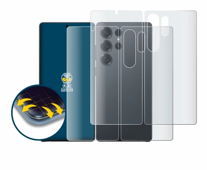 Image of the device Samsung Galaxy S25 Ultra (Front+Back) with a wide variety of screen protectors.