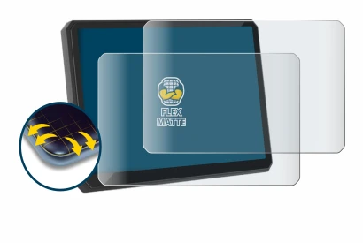 Image of the device Carpuride W702BS 7" with a wide variety of screen protectors.