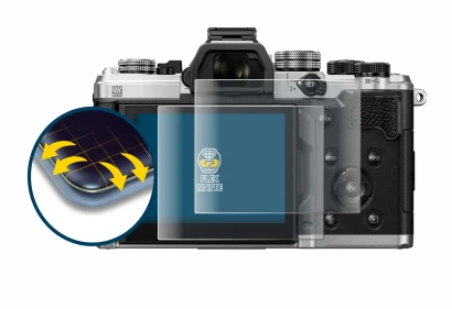 Image of the device OM System OM-3 with a wide variety of screen protectors.