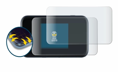 Image of the device ZTE MU5002 with a wide variety of screen protectors.