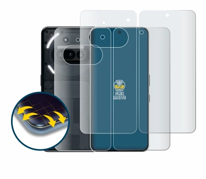 Image of the device Nothing Phone (3a) (Front+Back) with a wide variety of screen protectors.