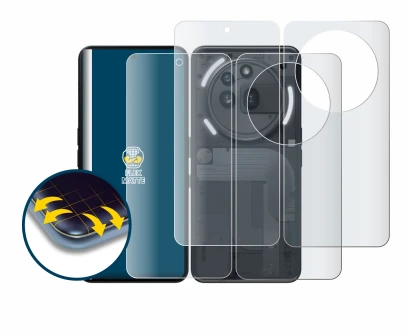 Image of the device Nothing Phone (3a) Pro (Front+Back) with a wide variety of screen protectors.