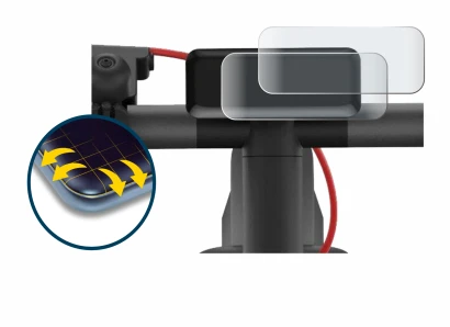 Image of the device Navee V50i Pro with a wide variety of screen protectors.