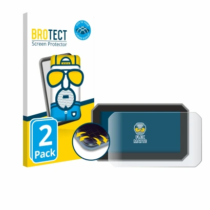 Front side of a product packaging with the brand logo BROTECT. Next to it is the device Honda Forza 2025 shown with the corres