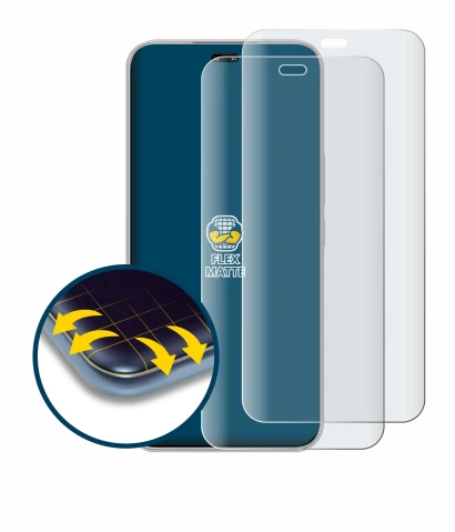 Image of the device Honor 400 Pro with a wide variety of screen protectors.