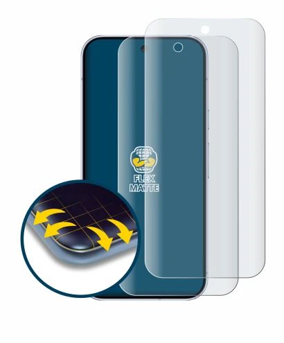 Image of the device Google Pixel 10 Pro with a wide variety of screen protectors.