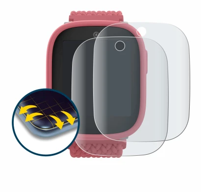 Image of the device Xplora X6 Play 2025 (2nd generation) with a wide variety of screen protectors.