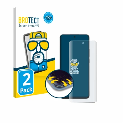 Front side of a product packaging with the brand logo BROTECT. Next to it is the device OnePlus Nord CE 5 shown with the corre