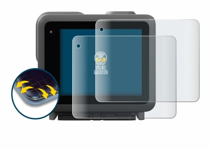 Image of the device GoPro Lit Hero with a wide variety of screen protectors.