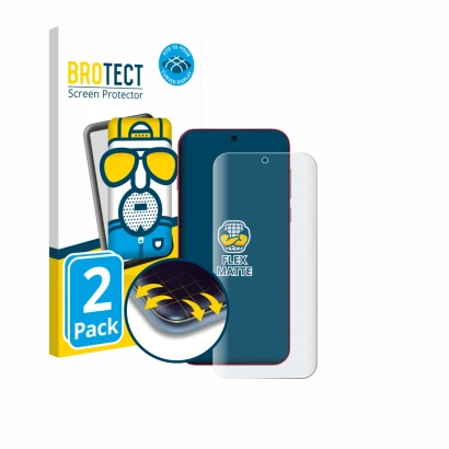 Front side of a product packaging with the brand logo BROTECT. Next to it is the device Oppo Find X9 shown with the correspond