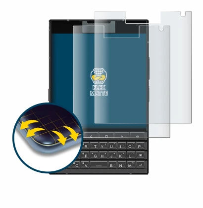 Image of the device Unihertz Titan 2 with a wide variety of screen protectors.