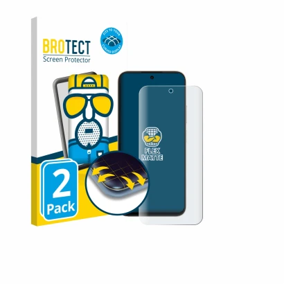 Front side of a product packaging with the brand logo BROTECT. Next to it is the device Oppo A6t 4G shown with the correspondi