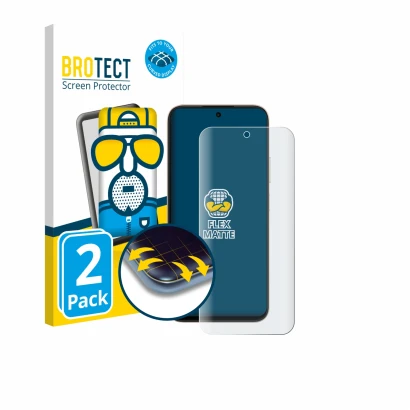 Front side of a product packaging with the brand logo BROTECT. Next to it is the device Oppo A6t Pro 4G shown with the corresp