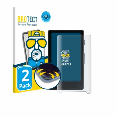 Front side of a product packaging with the brand logo BROTECT. Next to it is the device Xteink X4 shown with the corresponding