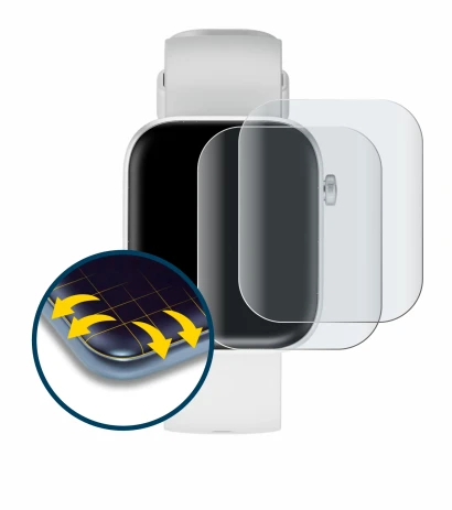 Image of the device HMD Watch P1 with a wide variety of screen protectors.