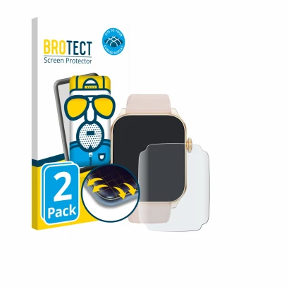 Front side of a product packaging with the brand logo BROTECT. Next to it is the device Haulvean Smartwatch 1.91