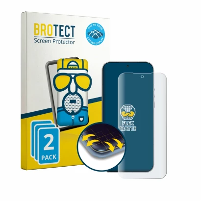 Front side of a product packaging with the brand logo BROTECT. Next to it is the device Xiaomi Leica Leitzphone shown with the